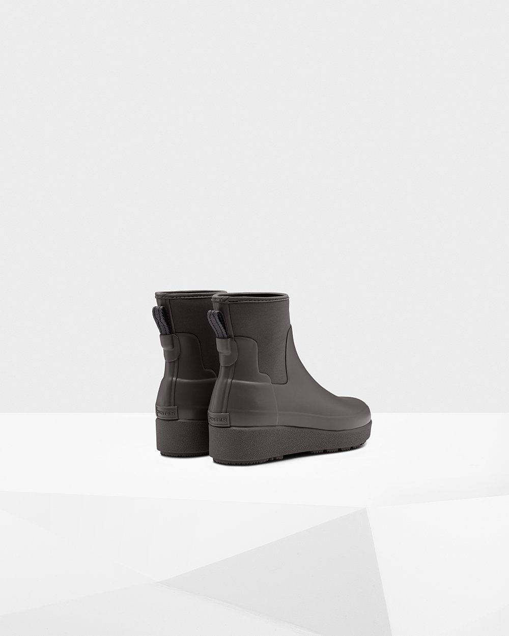 Botas Creeper Hunter Mujer - Refined Slim Fit Neoprene Chelsea - Grises - NUMTKVE-76